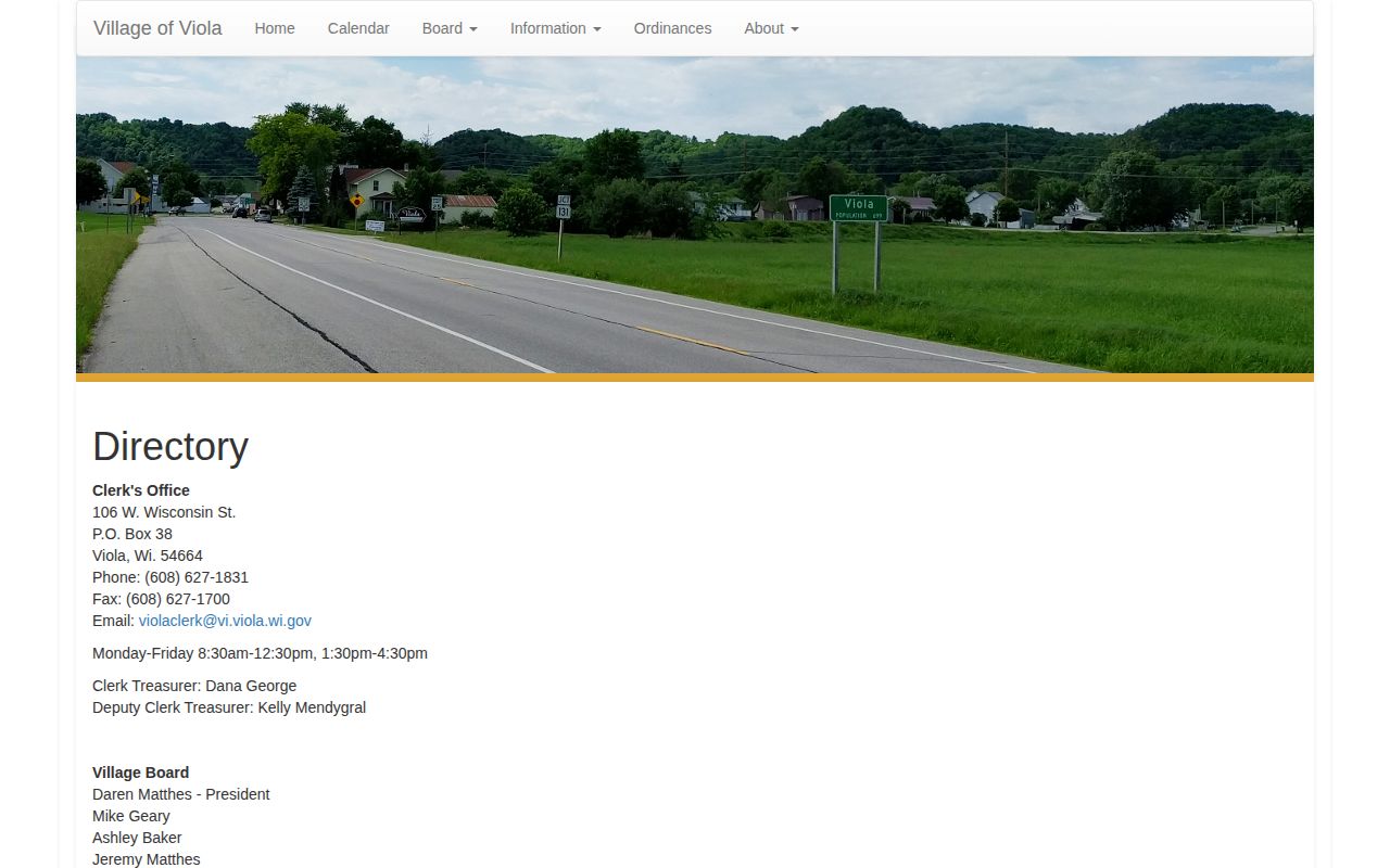 Viola Village directory for police arrest-record contact